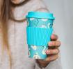 Love Swans Bamboo Travel Mug