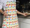 Mid Century Poppy Apron