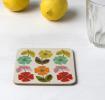 Mid Century Poppy Coaster