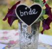 Mini Blackboard Heart Peg Place Setting