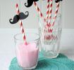 Set Of 12 Barber Shop Moustache Paper Straws