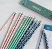 Pack Of 12 Triangular Pencils In Floral Box