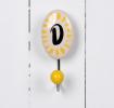 Painted Ceramic Letter Hook D
