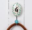 Painted Ceramic Letter Hook G