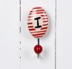 Painted Ceramic Letter Hook I