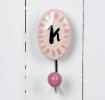 Painted Ceramic Letter Hook K
