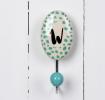 Painted Ceramic Letter Hook W