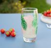 Tropical Palm Drinking Glass