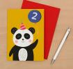 Panda 2nd Birthday Card
