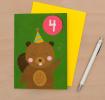 Beaver 4th Birthday Card