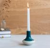 Petrol Blue Dipped Candle Holder