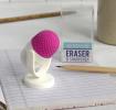 Pink Microphone Rubber And Sharpener