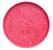 Round enamel trinket tray in vibrant pink