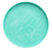 Round enamel trinket tray in aqua