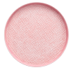 Round enamel trinket tray in pink