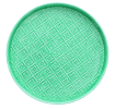 Round enamel trinket tray in green