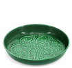 enamel trinket dish in dark green
