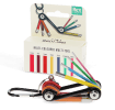 7-in-1 multi-coloured multi-tool with hex keys and screwdriver bits, shown with packaging.