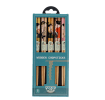 Boxed set of five Japanese-style wooden chopsticks 