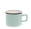 Stoneware espresso mug in light blue.