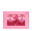  Butterfly clip-on decorations in a pink gift box.   
