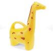 Yellow giraffe-shaped plastic watering can.