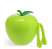 Green apple shaped ice bucket with lid and tong