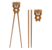 Bear training chopsticks with removable character topper