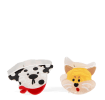Set of two mini hair claw clips in dog face designs