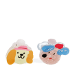 Set of two mini hair claw clips in dog face design