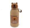 Stainless drinks bottle with bear lid and carry loop