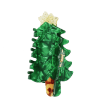 Green Christmas tree-shaped hair claw clip with a glittery gold star topper.