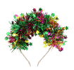 Christmas party headband with colourful tinsel and star.
