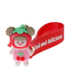 Copilot said:  Cherry girl bag charm with red cherry hat, pink outfit, silicone wrist strap and keyring