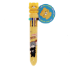 Cat-themed multi-colour ballpoint pen with six ink colours and a cat topper with tag.