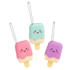 Ice lolly lip gloss keyrings in pink, green and purple