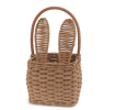 Natural rattan rabbit basket with bunny ears and carry handle