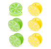 Set of six lemon and lime slice bag clips