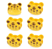 Set of six tiger-shaped bag clips