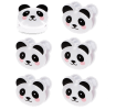 Set of six panda-shaped bag clips