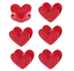 Set of six heart-shaped bag clips 