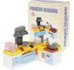 Pocket Blocks kitchen set building toy with miniature appliances, cookware and kitchen units