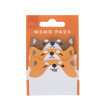 Dog-themed memo pads featuring three cartoon dog face designs in orange packaging.