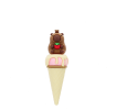 Capybara ice cream cone highlighter pen with capybara topper on top.