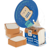 Happy Bread in loaf-style eraser set in retail packaging