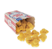 Popcorn-shaped erasers in striped cinema-style carton