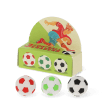 Football eraser set with three mini football designs and box