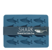 Shark-shaped ice cube tray with 12 shark moulds in blue 