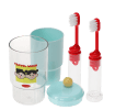 Portable travel toothbrush and mouthwash cup set