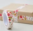 Red Floral Fabric Sticky Gift Tape